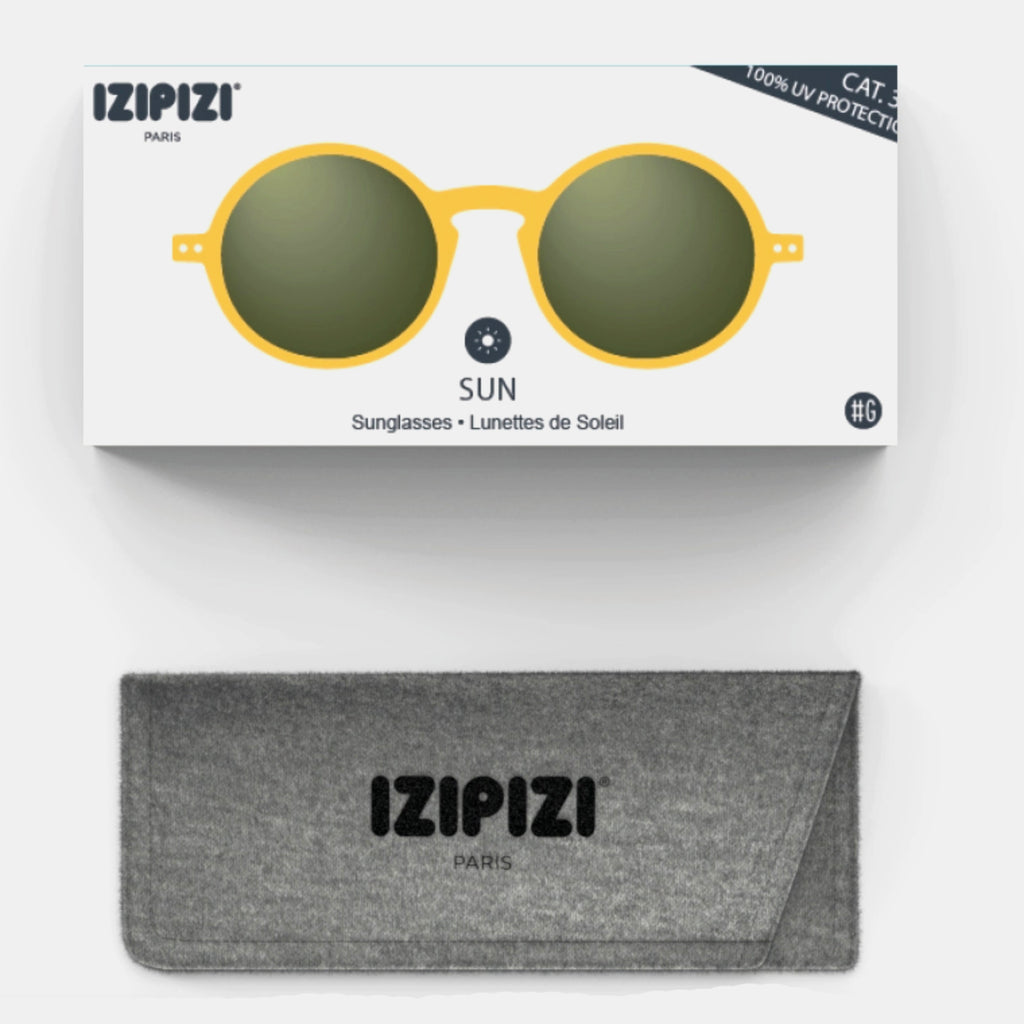 Rubber Sunglasses in Yellow Round Frame by Izipizi in Amsterdam Netherlands