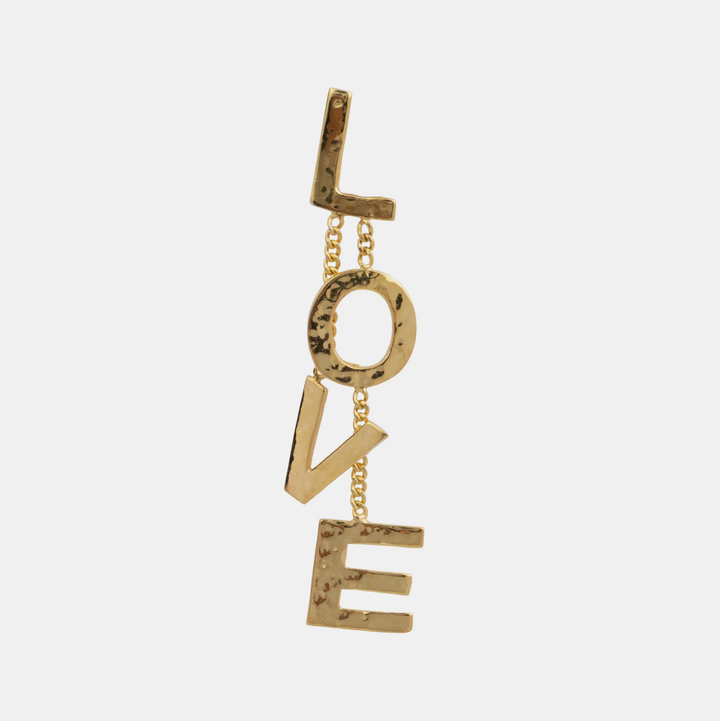 Love letters drop earring by Betty Bogaers in Amsterdam Netherlands