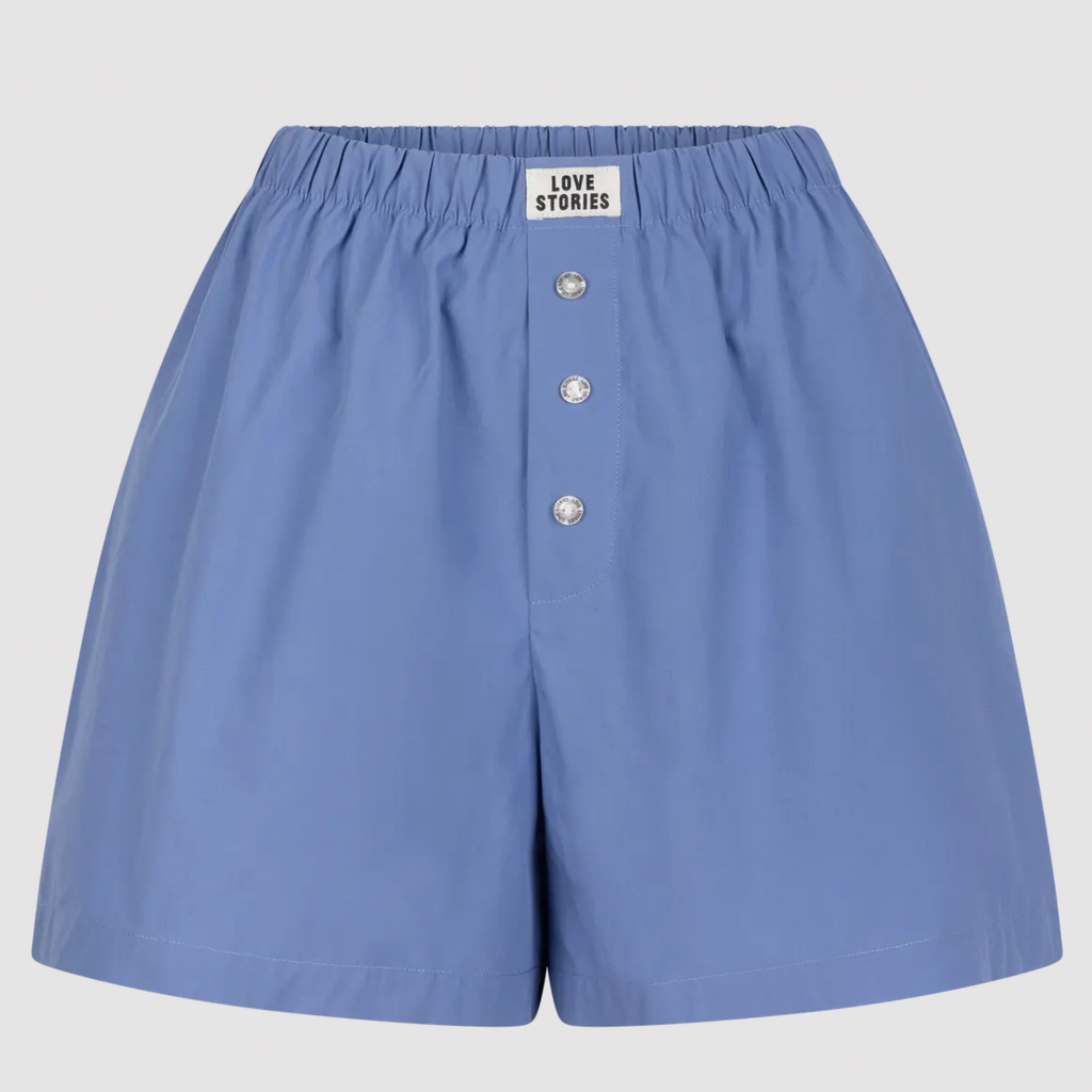 Love Stories James Boxer Shorts in Blue for Co-Ord in Cotton in Amsterdam Netherlands