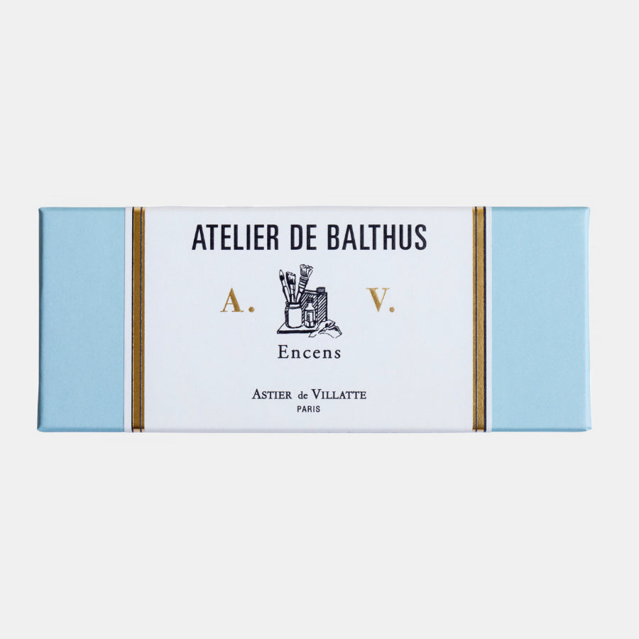 Blue box of incense from Astier de Villatte Atelier de Balthus in Amsterdam Nederlands