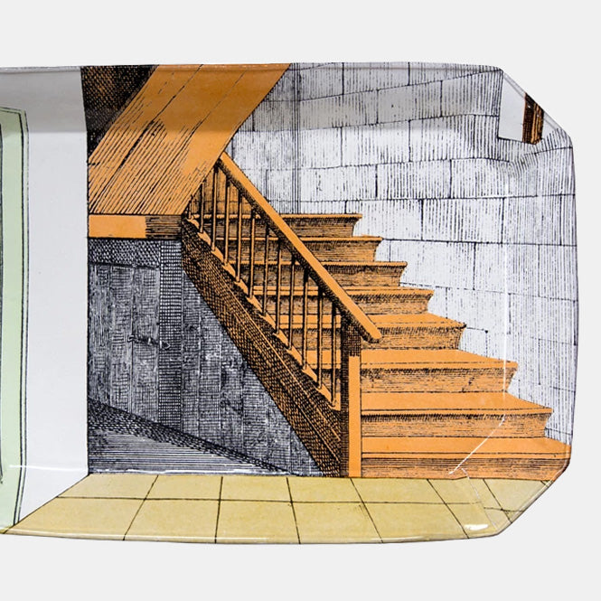 Keramieken schaal met robuuste tekening van trappen van Astier de Villatte in Amsterdam Nederlands