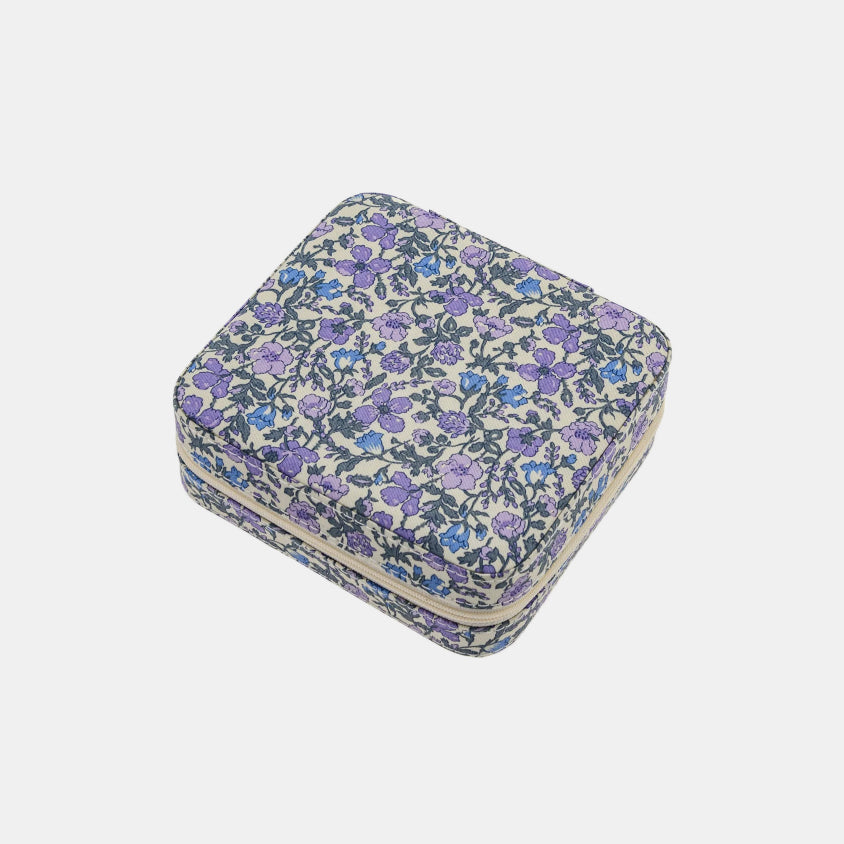 Bon Dep sieradendoos square jewelry box in liberty of london purple flowers in Amsterdam Nederlands