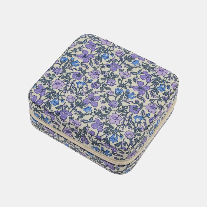 Liberty octo square jewelry box in purple blue close up