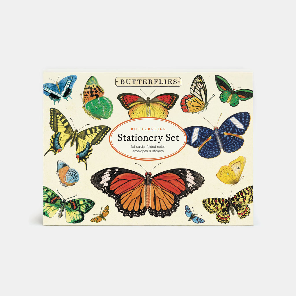 Notecard stationery set with Butterflies from vintage illustrations by Cavallini & Co in Amsterdam Netherlands