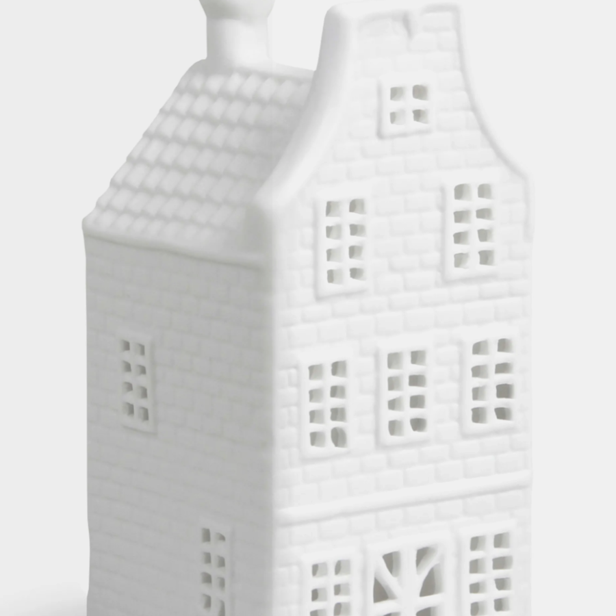 Ceramic Canal House Tea Light Holder with windows 2