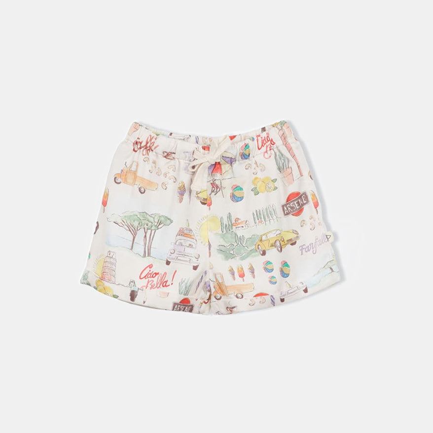 Italian vacation themed baby shorts by Arsene in Amsterdam Nederlands