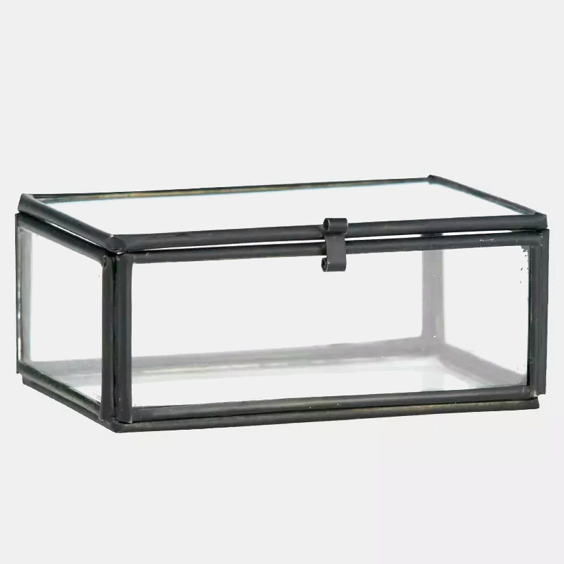 Retangular Glass Box Madam Stoltz Black Rectangular Glass Box - MaisonNL – MaisonNL Concept ...