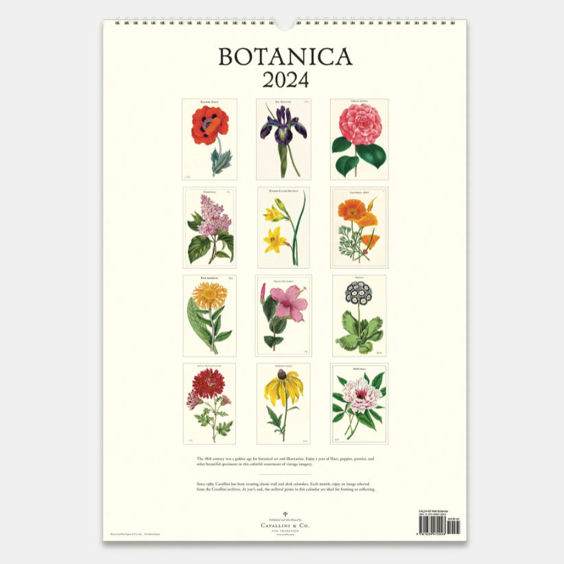 Cavallini & Co Botanica 2024 Wall Calendar MaisonNL Concept Store