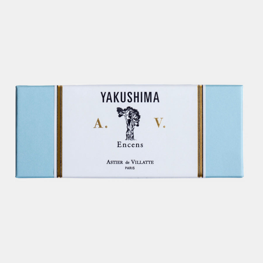 Blue box of incense from Astier de Villatte yakushima