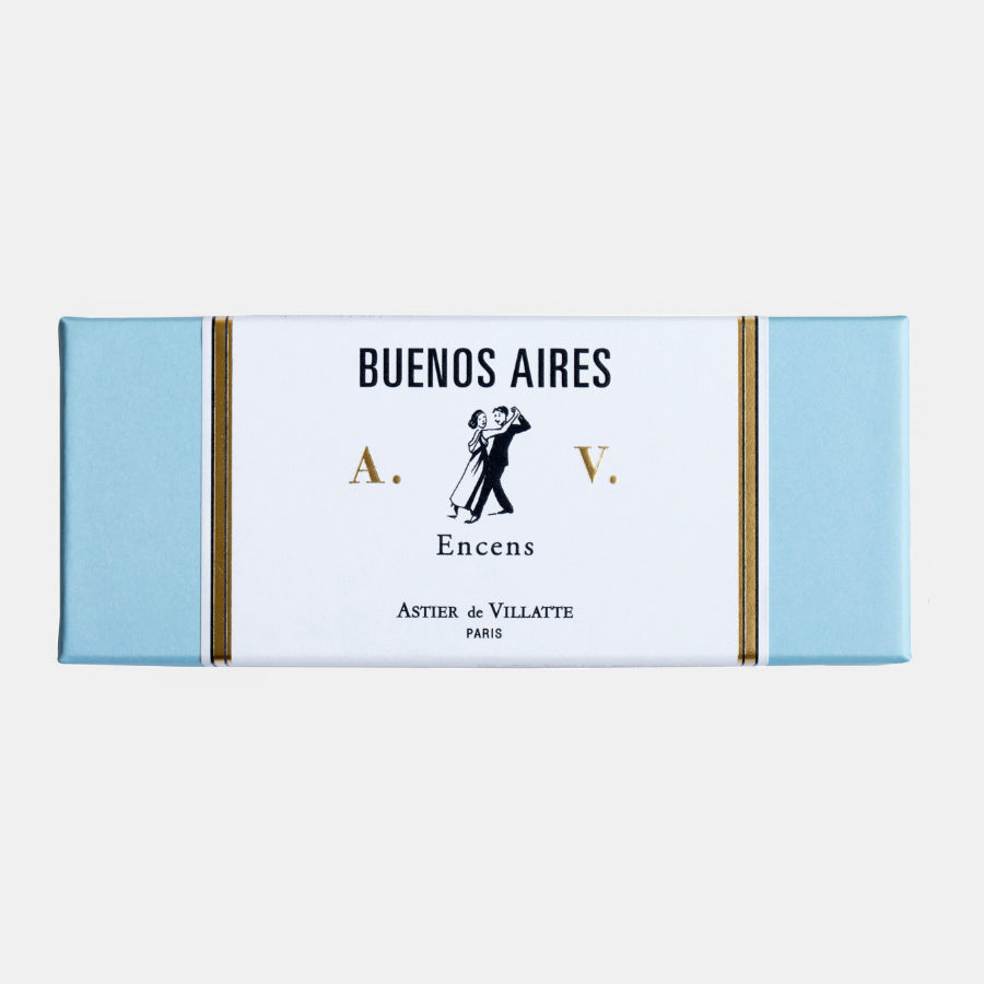 Blue box of incense from Astier de Villatte buenos aires