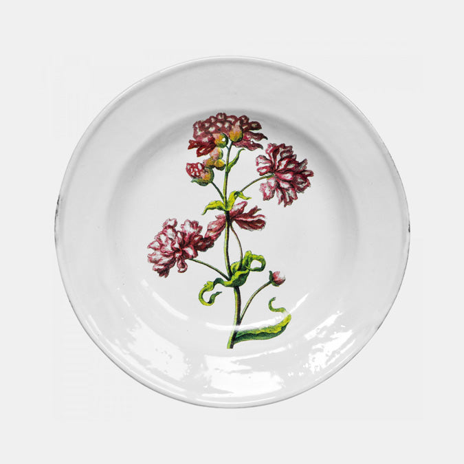 Double Catch Fly Plate, ceramic with flower