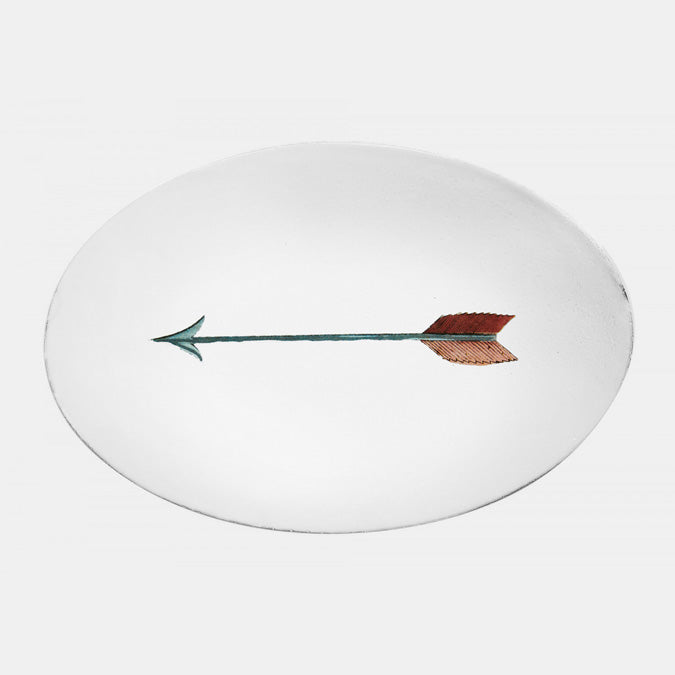 Ceramic oval dish with arrow by Astier de Villatte in Amsterdam Nederlands