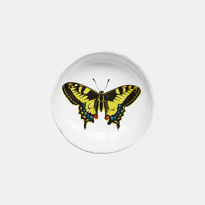 Small ceramic dish with yellow butterfly by Astier de Villatte in Amsterdam Nederlands